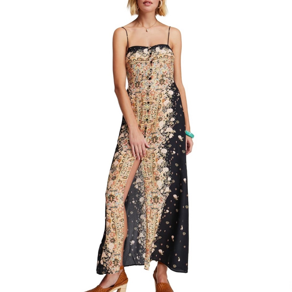 FREE PEOPLE MORNING SONG PRINT MAXI DRESS